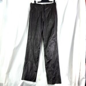 Flash By BFC Brown 100% Leather Vintage Pants Sz 30
